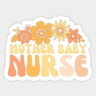 Retro Mother Baby Nurse Postpartum Sticker